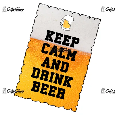 Mgs078-magnet frigider-keep calm and drink beer